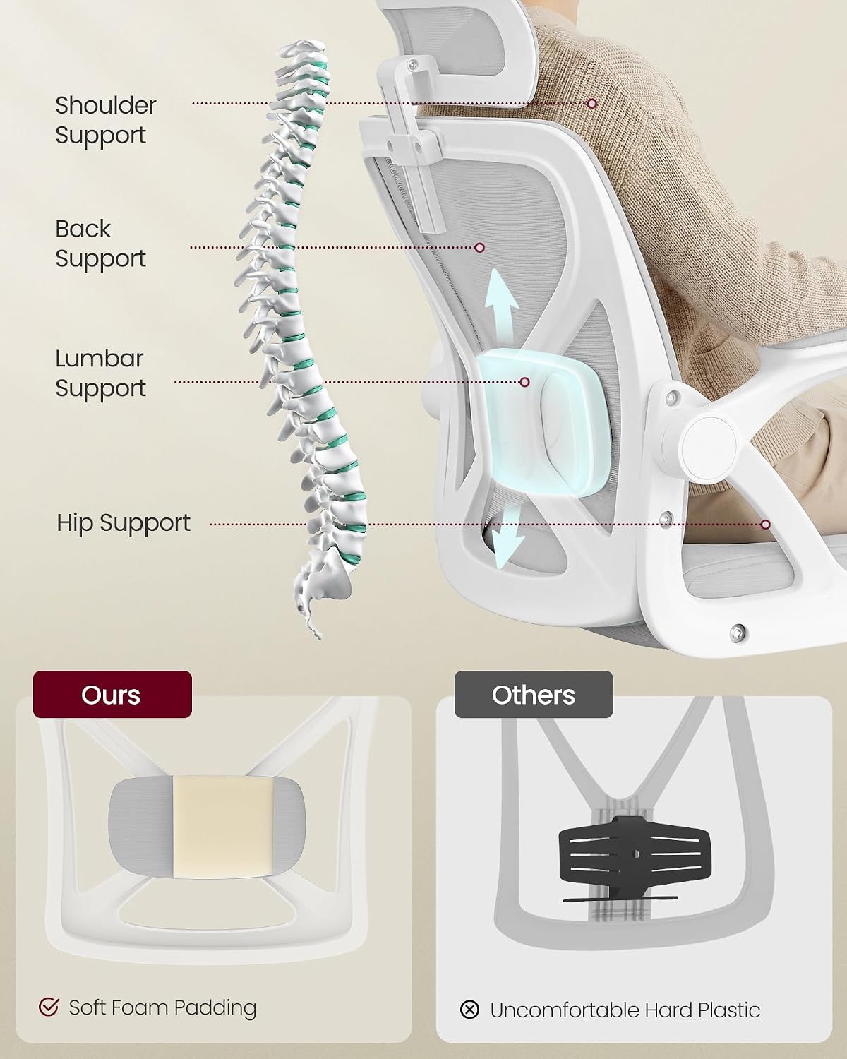 Detalle de SONGMICS Office Chair UOBN044GD01S