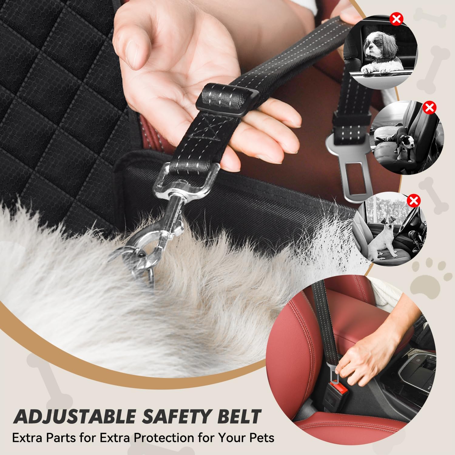 Thumbnail 4 de Looxmeer Hunde Autositz Extra Stabiler 600D