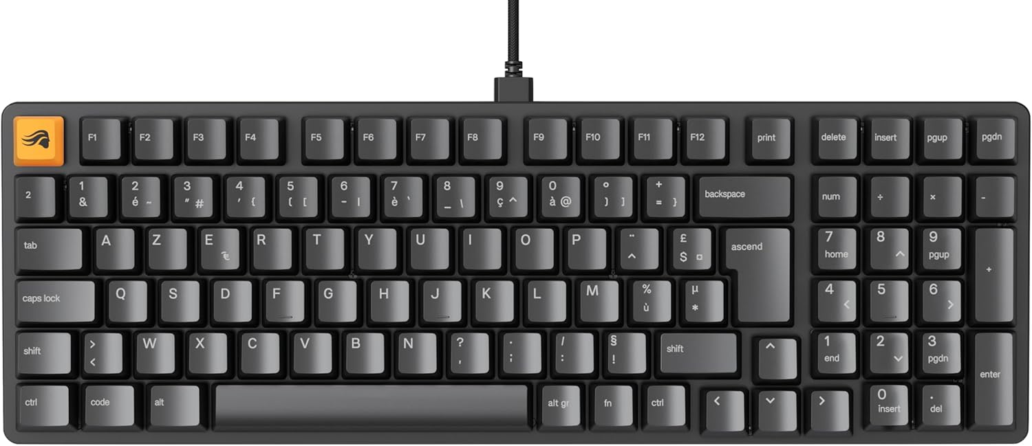 Detalle de GLORIOUS GMMK 2 Full Size (96 %) – Clavier mécanique en aluminium, AZERTY français, Switch Fox, RGB