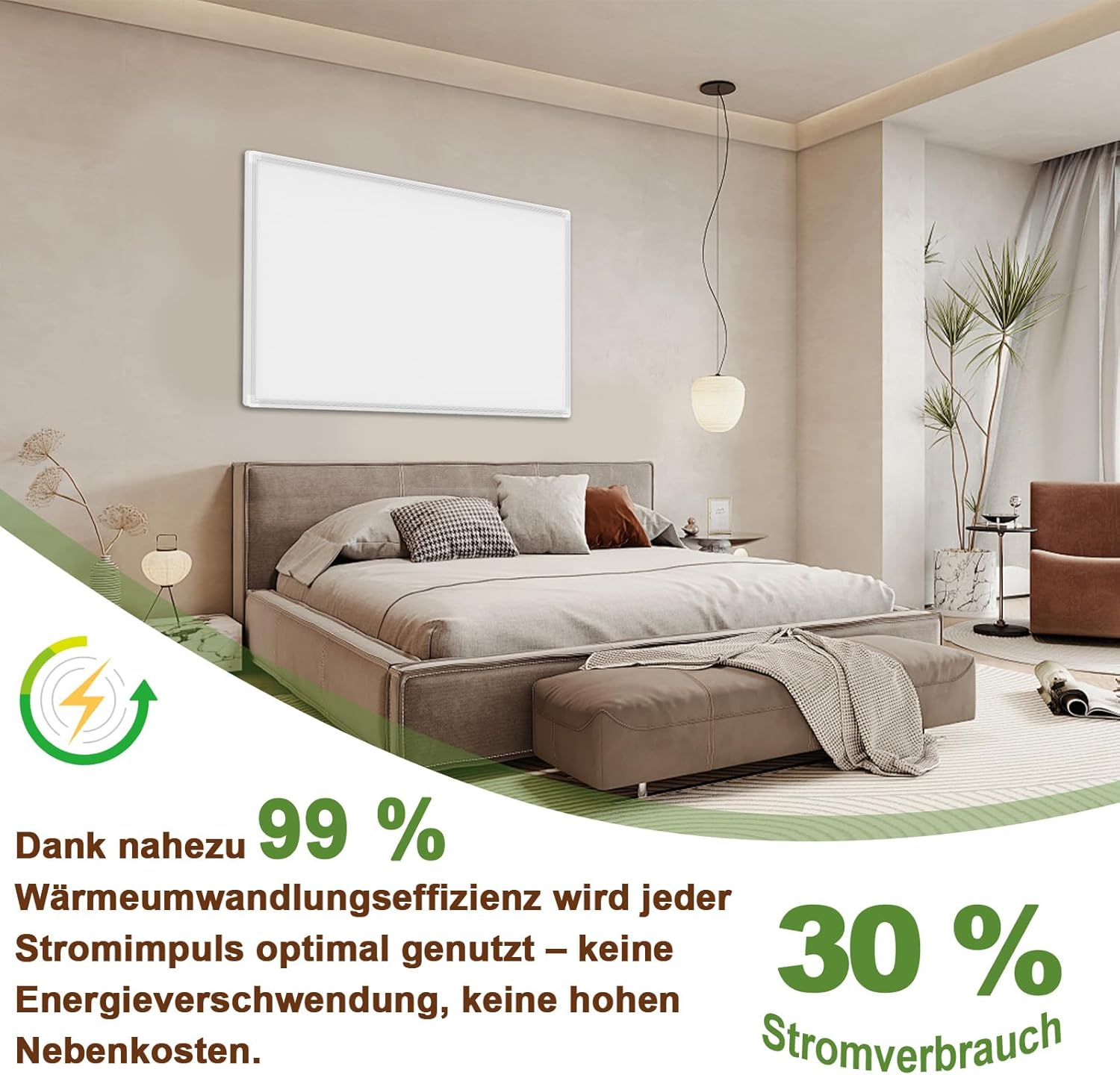 Thumbnail 5 de Behaglich Infrarotheizung 600 Watt – Wandmontage, WiFi-Thermostat, IP54, 10 Jahre Garantie