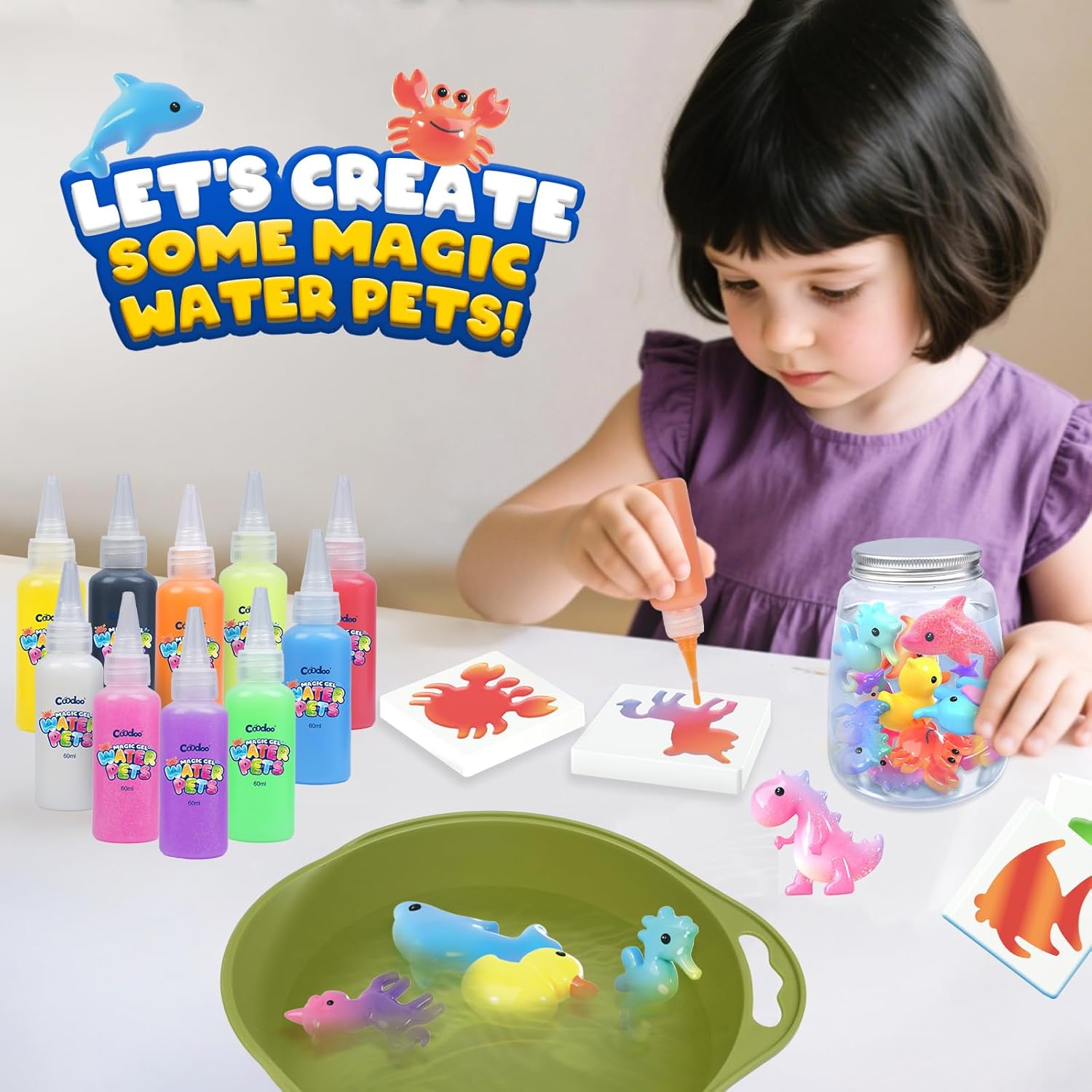 Thumbnail 3 de Magic Water Elf Toy Craft Kit for Kids: DIY Aqua Fairy Water Pets & Squishy Maker