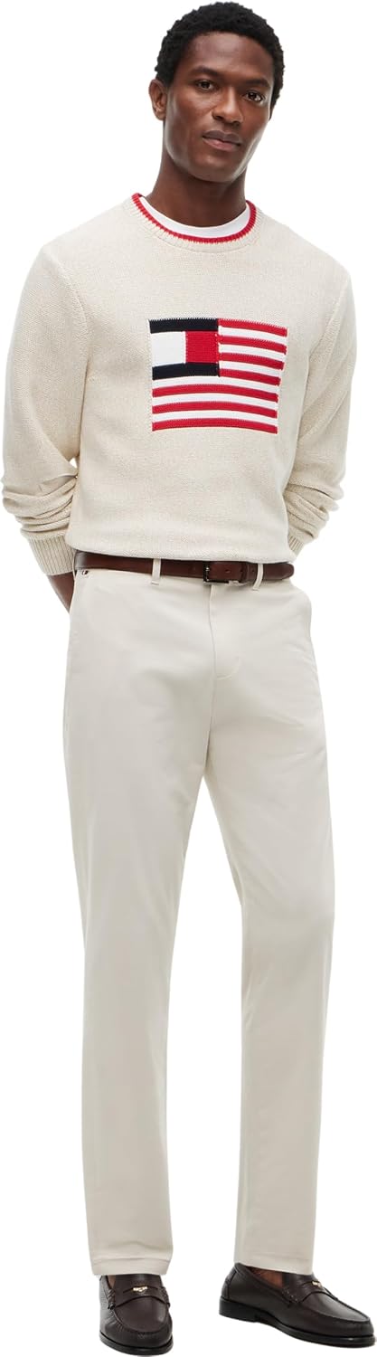 Detalle de Tommy Hilfiger Men’s Core Harlem Essential Twill Relaxed Fit Chinos