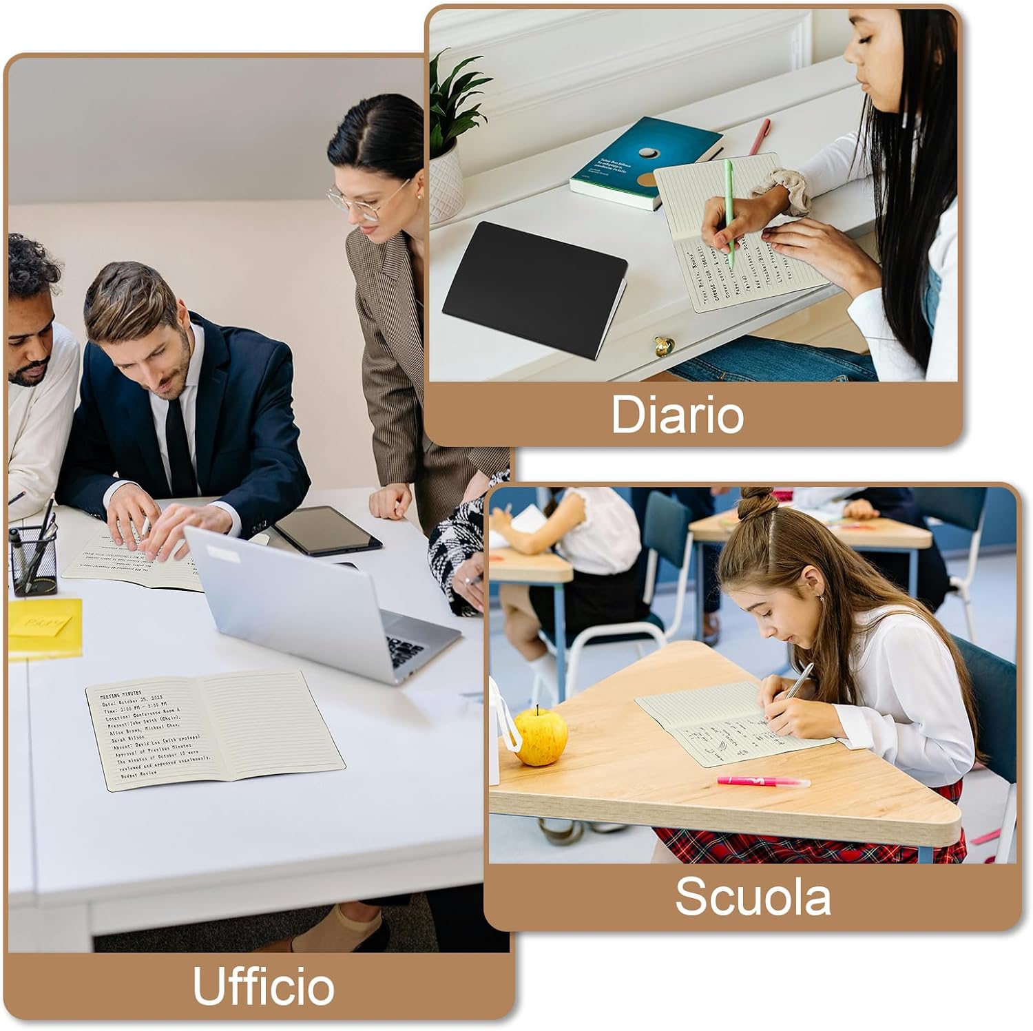 Thumbnail 6 de ZCZN-Quaderno Appunti A5: confezione da 12 quaderni, carta FSC 80 g/m², rilegatura a filo