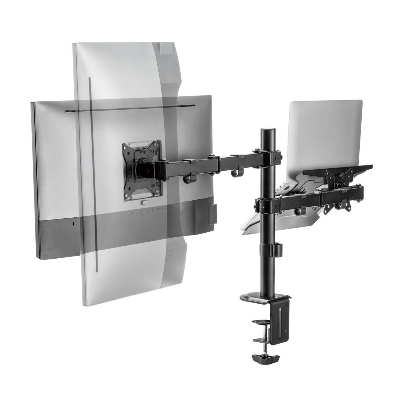 Thumbnail 3 de Aisens DTL32TSR-193: Soporte de mesa giratorio e inclinable para portátil/monitor/TV 17"‑32" (hasta 9 kg) en negro