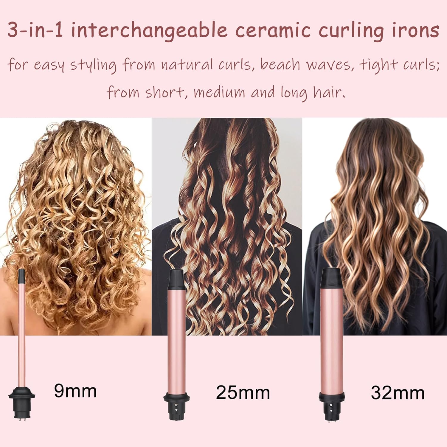 Detalle 2 de UNOBEY 3 in 1 Curling Iron 1.25