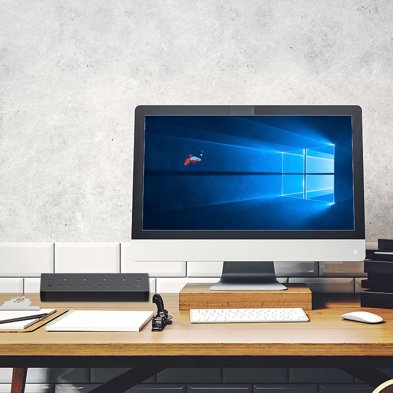 Thumbnail 6 de Haylink 4 Way Desk Extension Lead 3M with USB-C strip ๐