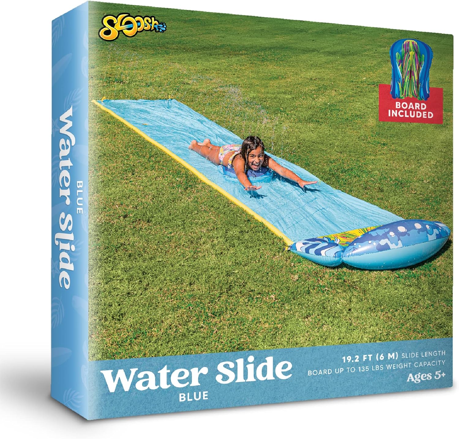 Detalle 2 de JOYIN inflatable water slide with built-in sprinkler and bodyboard (about 19.2ft x 35.5in / 584.2 x 90.1cm)
