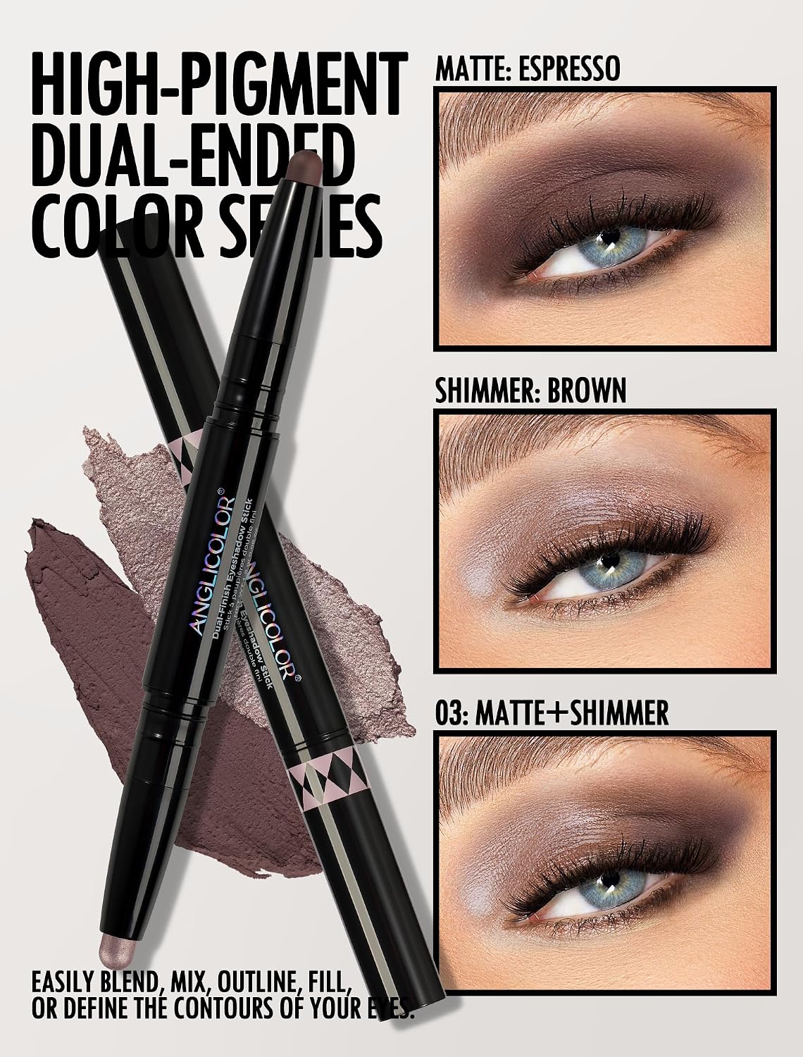 Detalle 2 de Anglicolor Cream Eyeshadow Stick, Dual-Ended Matte & Shimmer