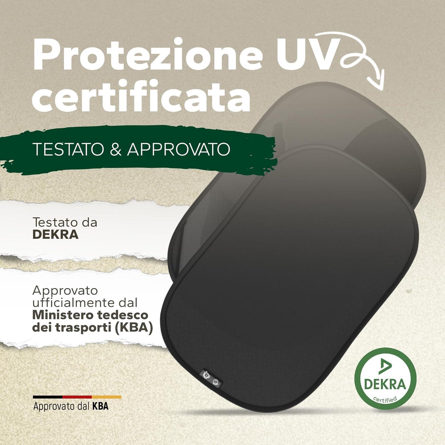 Thumbnail 1 de Laneta parasole per bambini con protezione UV UPF50+ autoadesivo (certificato DEKRA) GSM 105