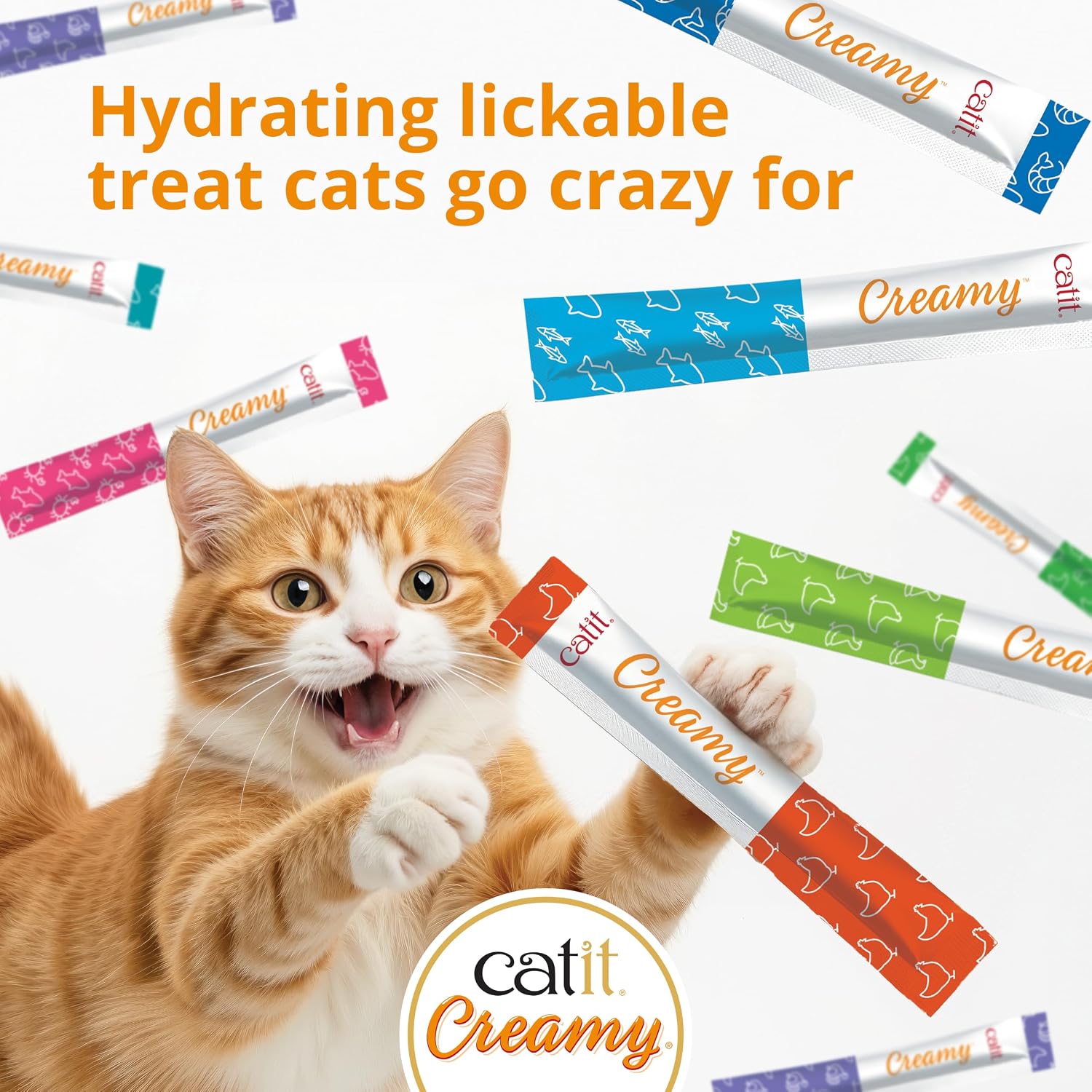 Detalle 2 de Catit Creamy Variety Pack 50 x 10g 🐱