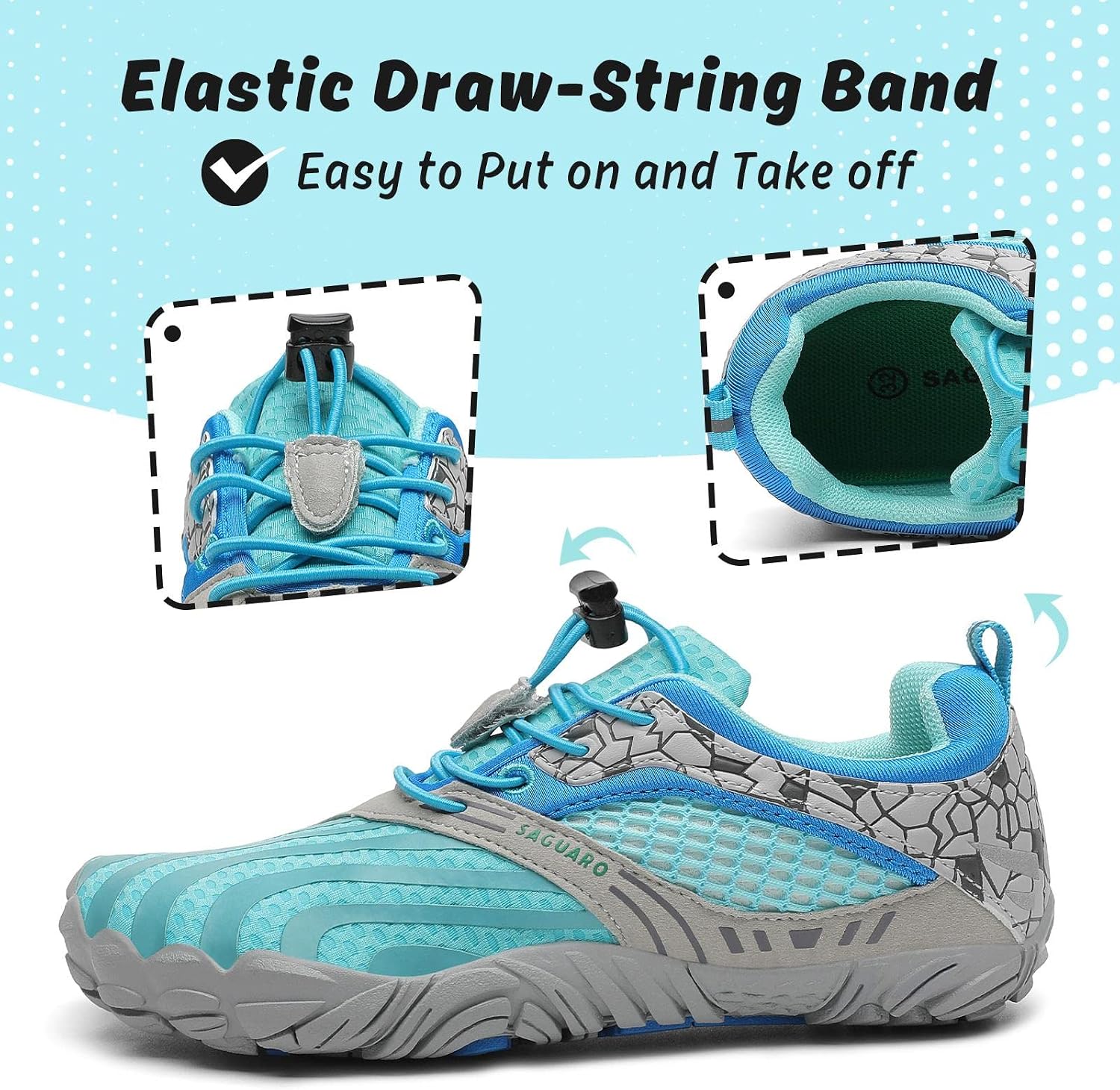 Thumbnail 2 de Saguaro Scarpe Barefoot minimaliste per bambini e ragazzi da outdoor e indoor (cielo blu) Gr.36