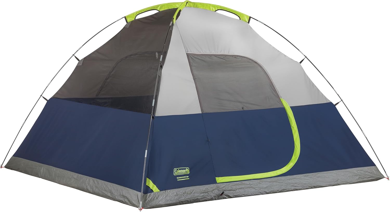 Detalle 2 de Coleman Sundome Camping Tent with Rainfly, 6-Person (Weatherproof, Fast Setup)