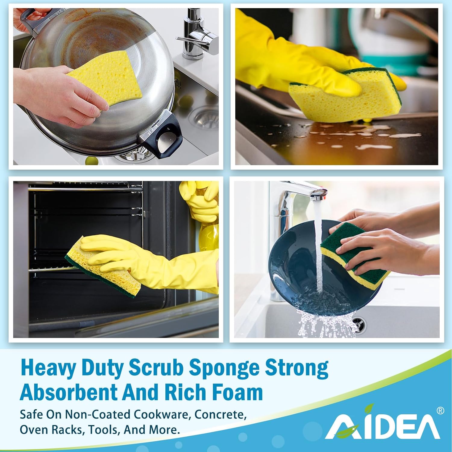 Thumbnail 5 de AIDEA Kitchen Sponges, 24-Count