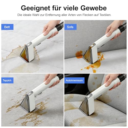 Detalle de Mamowla Polsterreiniger – Nasssauger, Waschsauger und Dampfreiniger für Polstermöbel