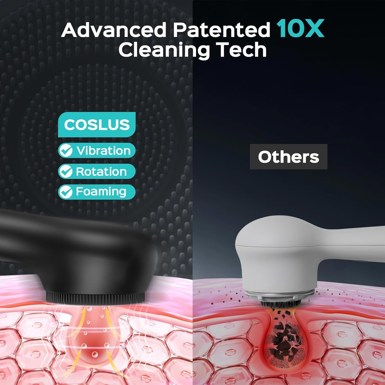 Detalle de COSLUS Facial Cleansing Brush FBS03