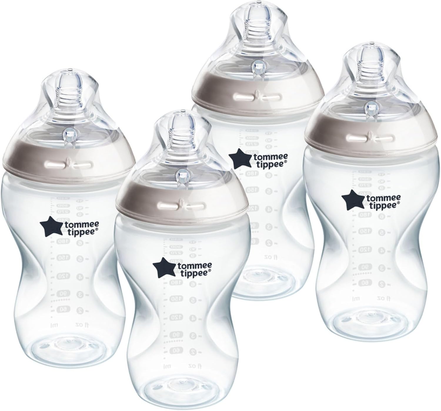 Detalle de Tommee Tippee Natural Start flessenset: 4 anti-koliekflessen van 340 ml