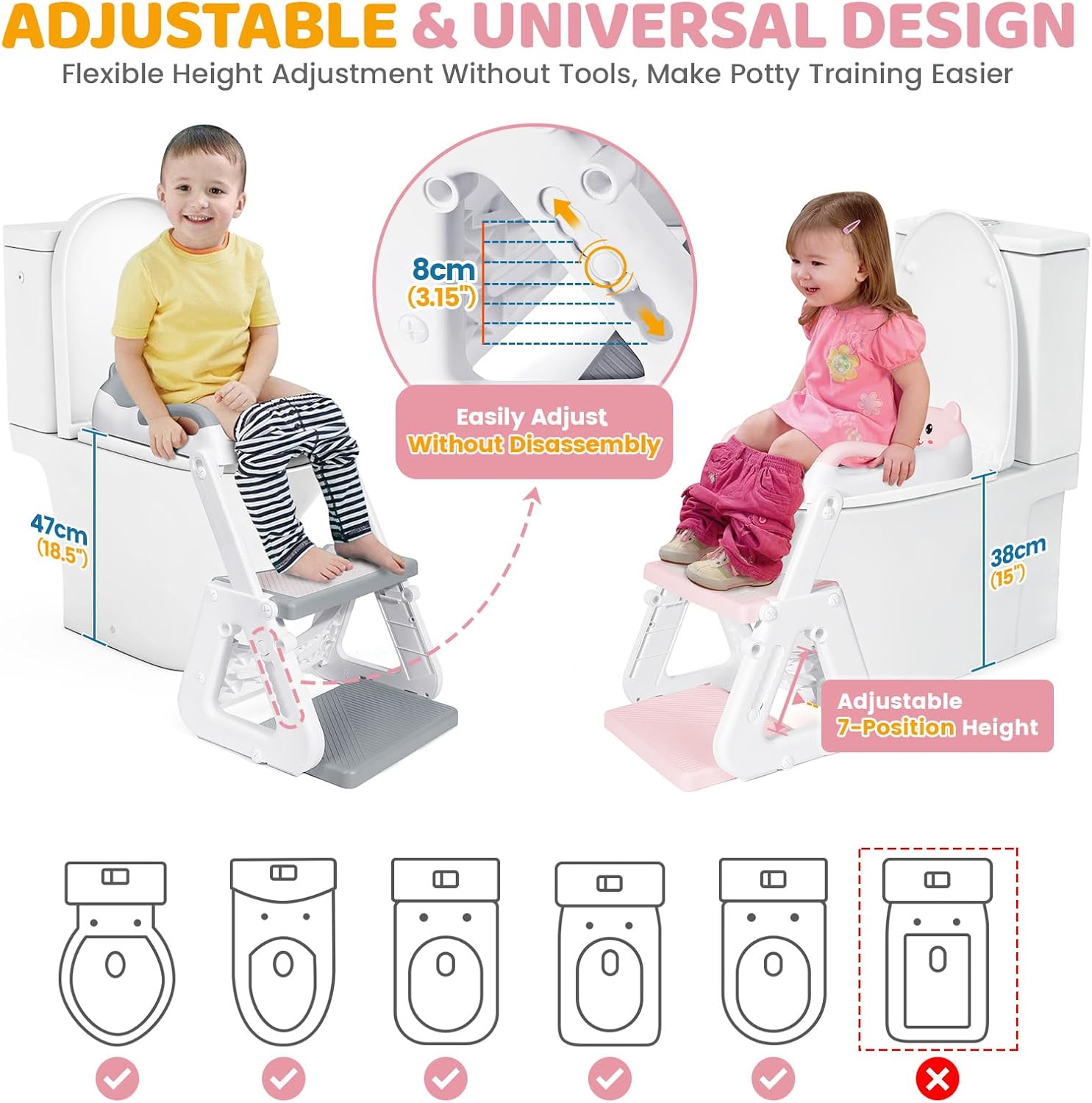 Thumbnail 2 de Orzbow Potty Training Seat Bear Pink
