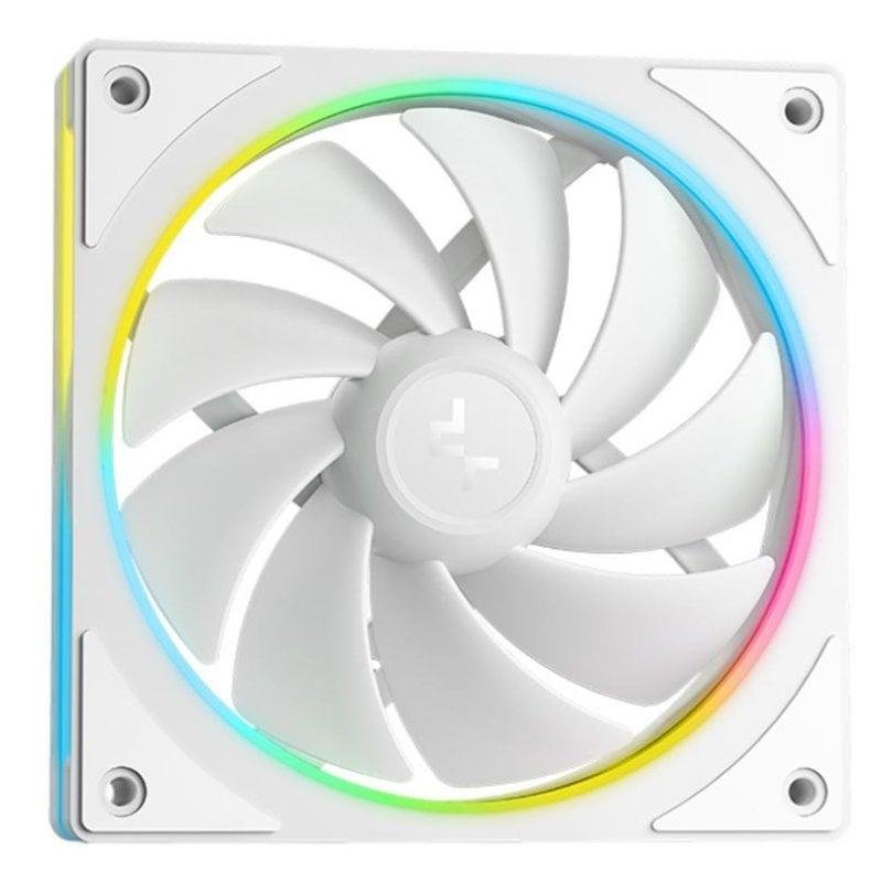 Detalle de DeepCool LM240 WH: Refrigeración líquida AIO de 240 mm con 2 ventiladores PWM LED Blanco
