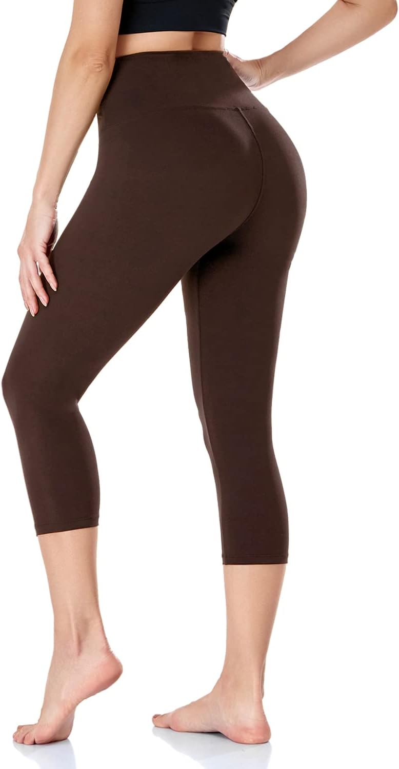 Detalle de ACTINPUT Women’s High Waisted Capri Leggings with Tummy Control (3/4 length), Black, L–XL (UK 14–24)