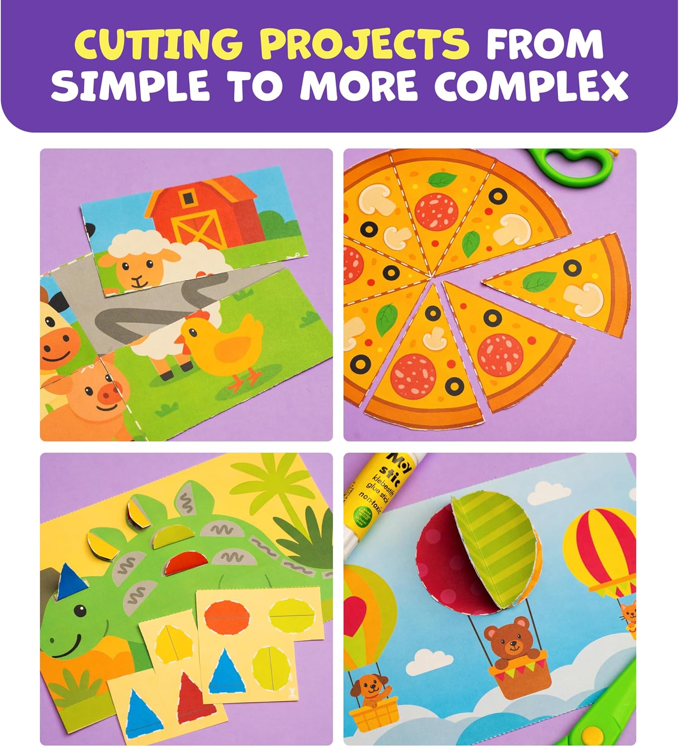 Detalle 2 de Clever Fox Play Snip & Shape: Scissor Skills Activity Book for Ages 3–5