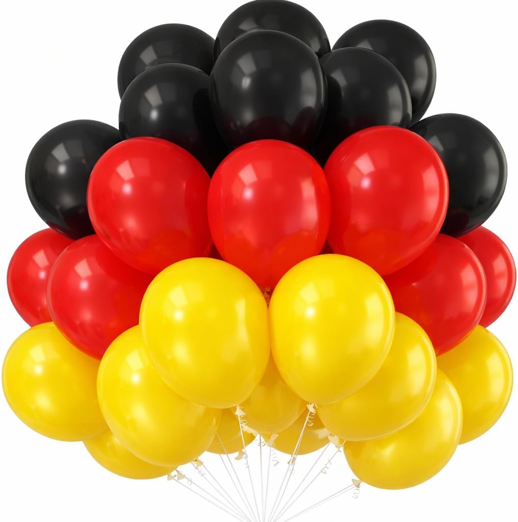 Detalle de 50x Luftballons Ø 35 cm Deutschland – WM 2026 Dekoration, Fanartikel
