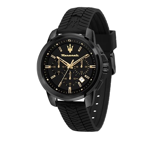 Thumbnail 3 de Maserati Orologio da uomo Collezione Successo – cassa in acciaio 44 mm, cinturino silicone nero
