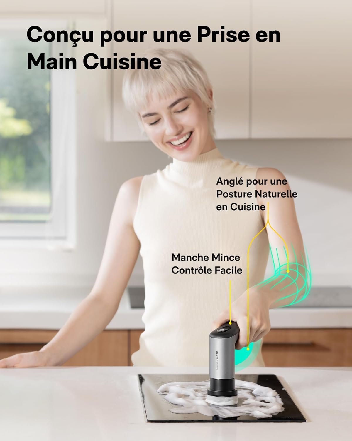 Thumbnail 4 de HOTO Grip™ Brosse Nettoyante Électrique IPX7, double vitesse, 6 têtes