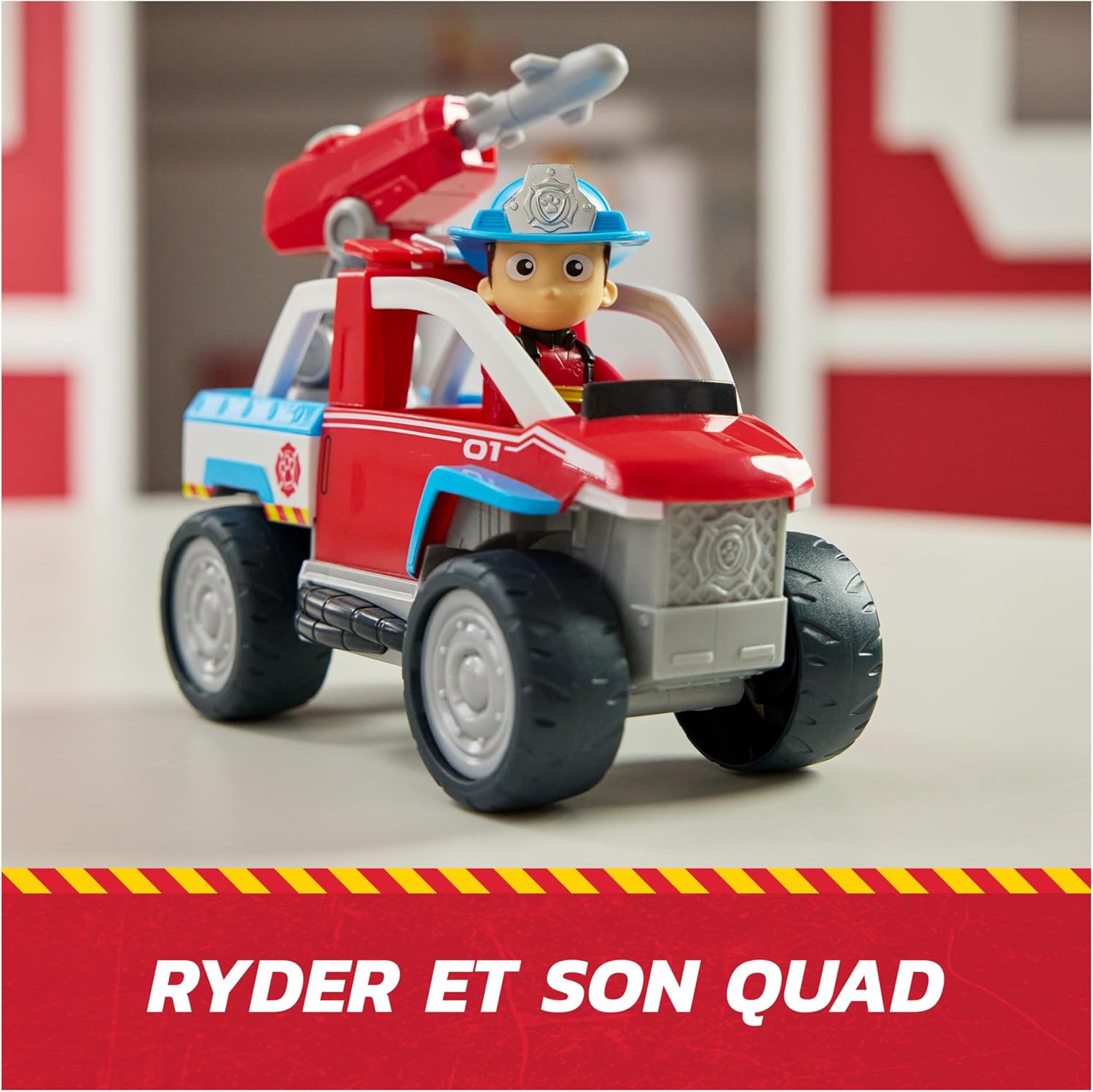 Thumbnail 1 de Paw Patrol – Véhicule figurine Ryder Fire Rescue (voiture lanceur de drone) – Pat Patrouille