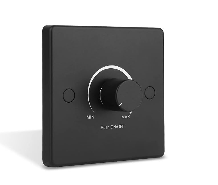 Detalle de Clearhill 12V24VDimmer-5APD3-Black-1P led-dimmer, 12/24 V, PWM, 86 x 86 mm