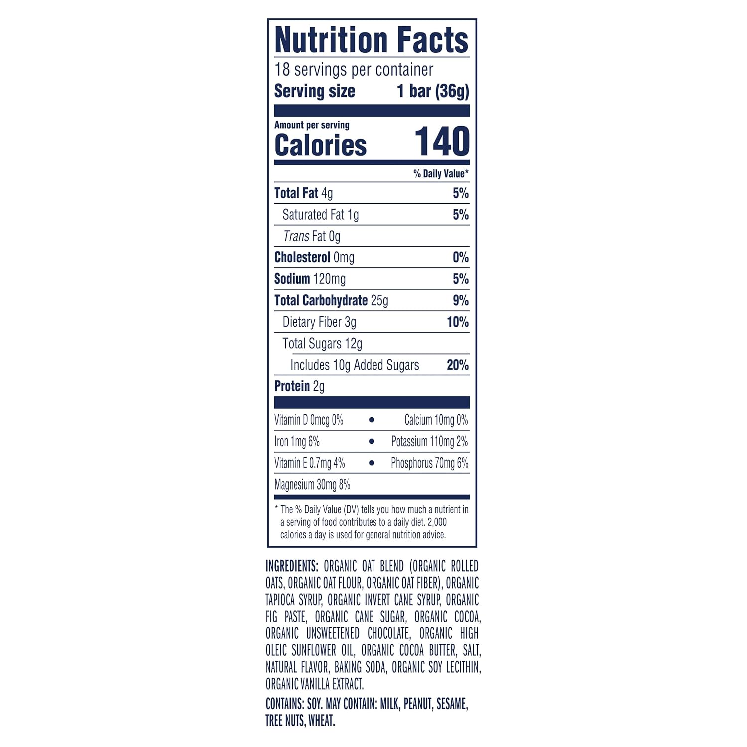 Detalle 2 de CLIF Kid Zbar 8898205 Chocolate Brownie Organic Granola Bars, 18 Count