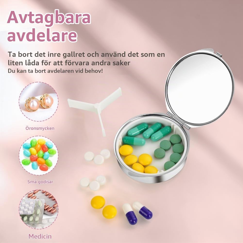 Detalle 1 de ACWOO tablettask med 3 fack, spegel och metallhölje