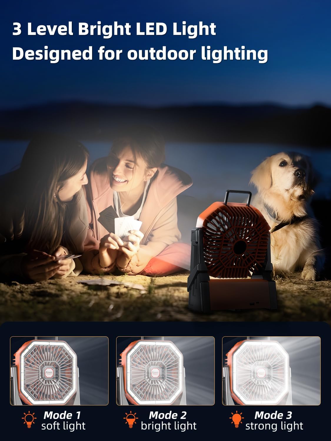 Thumbnail 4 de Kssvzz Portable Camping Fan with 30000mAh Battery and 270° Pivot