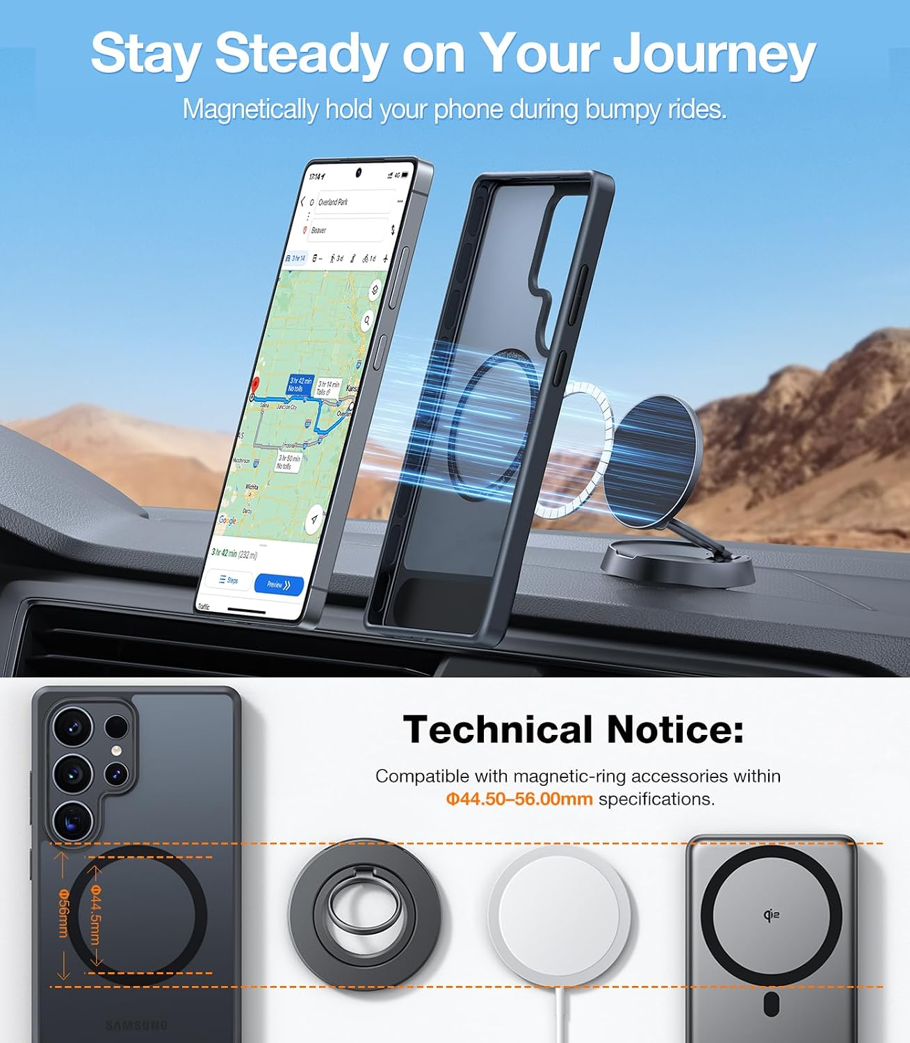 Detalle de TORRAS Strong Magnetic Stand for Samsung Galaxy S25 Ultra