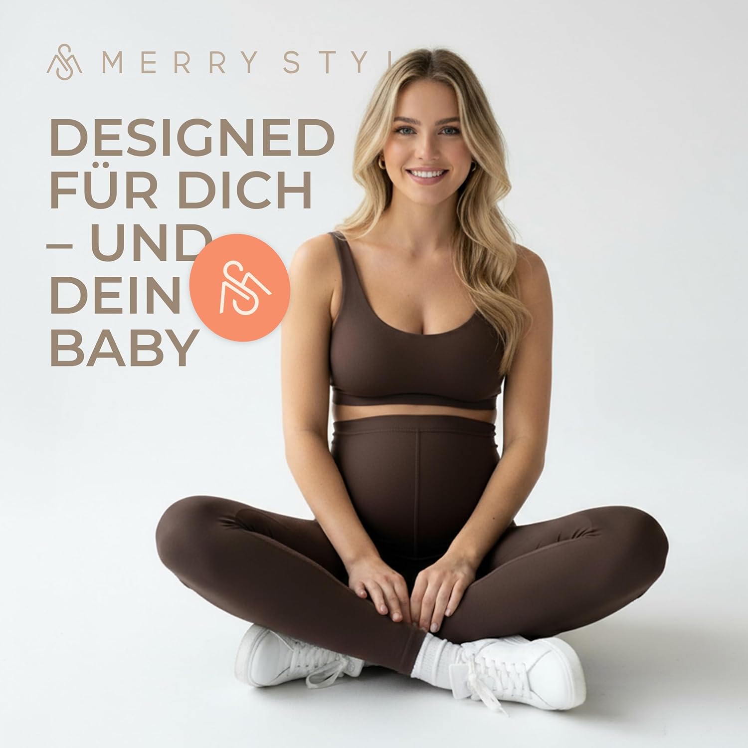 Detalle de Merry Style Damen lange Umstandsleggings aus Viskose MS10-297
