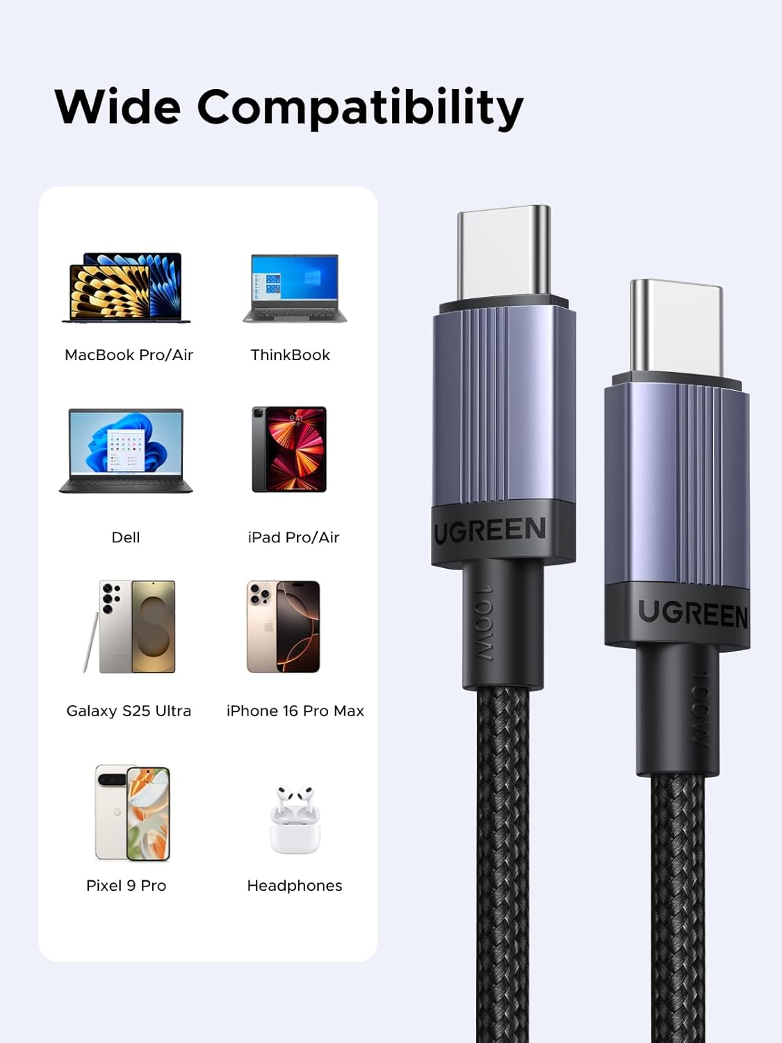 Thumbnail 6 de UGREEN USB-C to USB-C 100W 1m cable