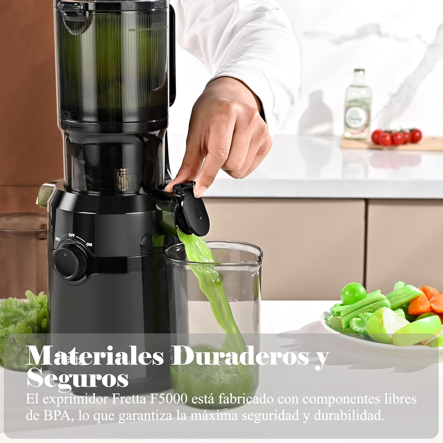 Thumbnail 2 de Fretta Extractor de Zumos y Verduras, 108MM, 1L 🍹
