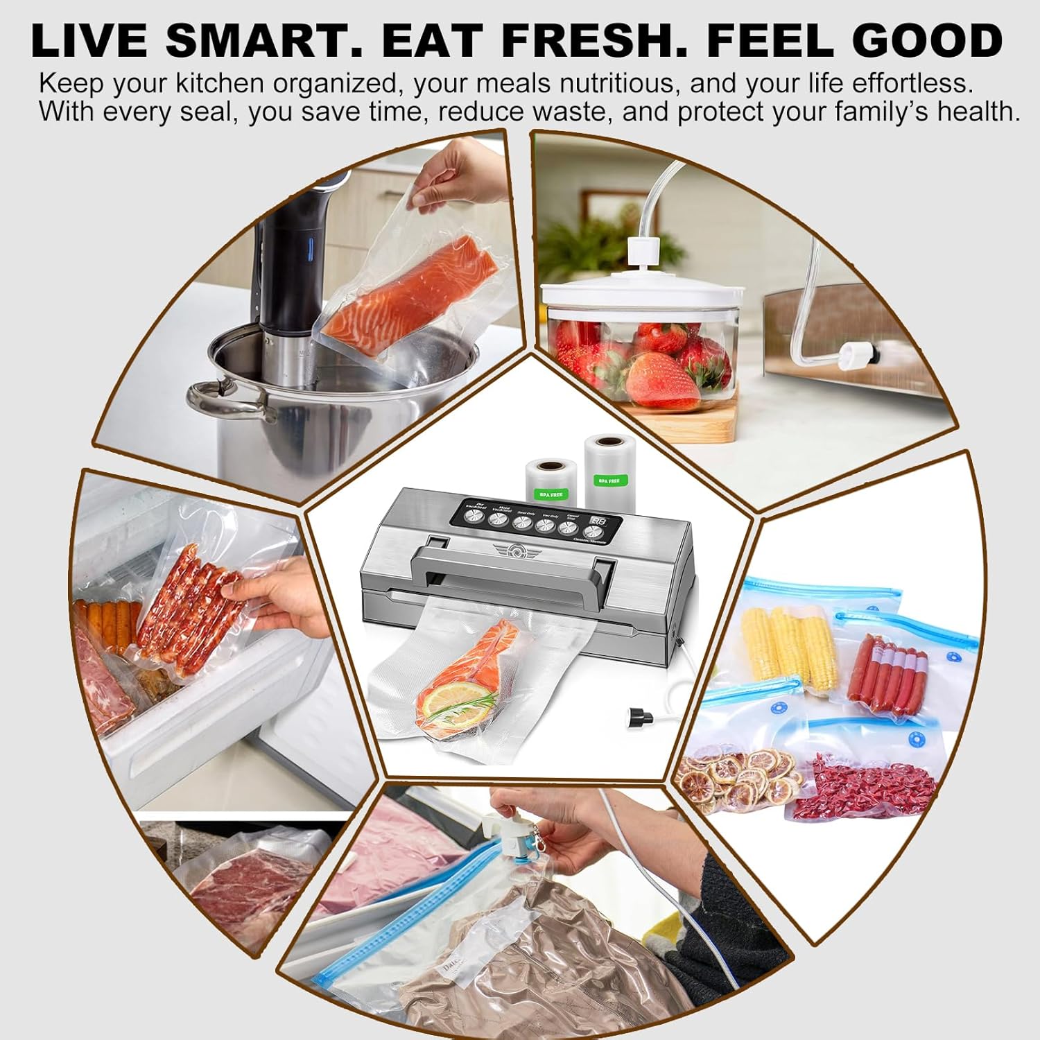 Thumbnail 6 de POWOT Precision Food Vacuum Sealer Machine with Double Heat Seal