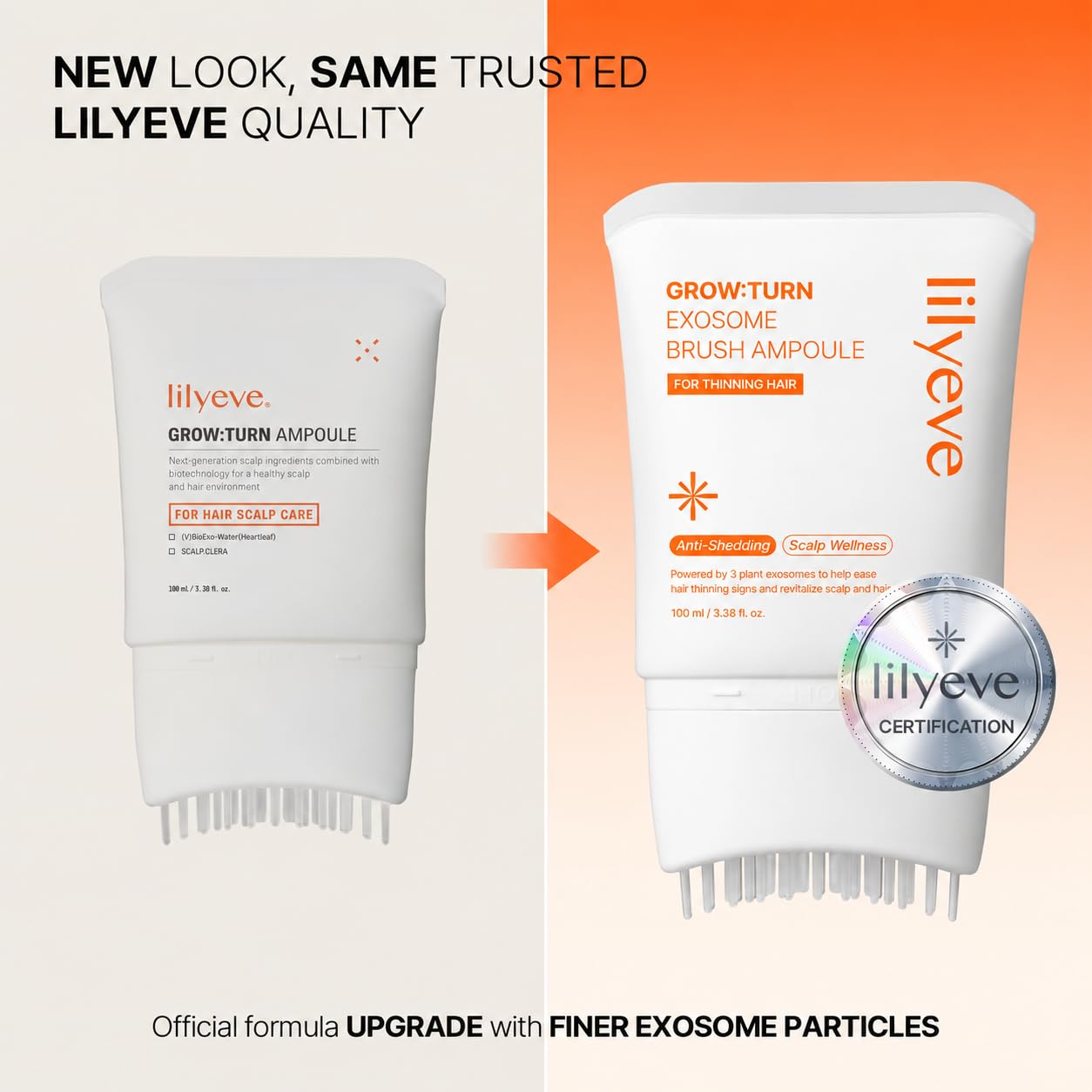 Detalle de lilyeve GROWTURN Exosome Hair Growth Serum with Built-In Brush, 3.38 fl oz
