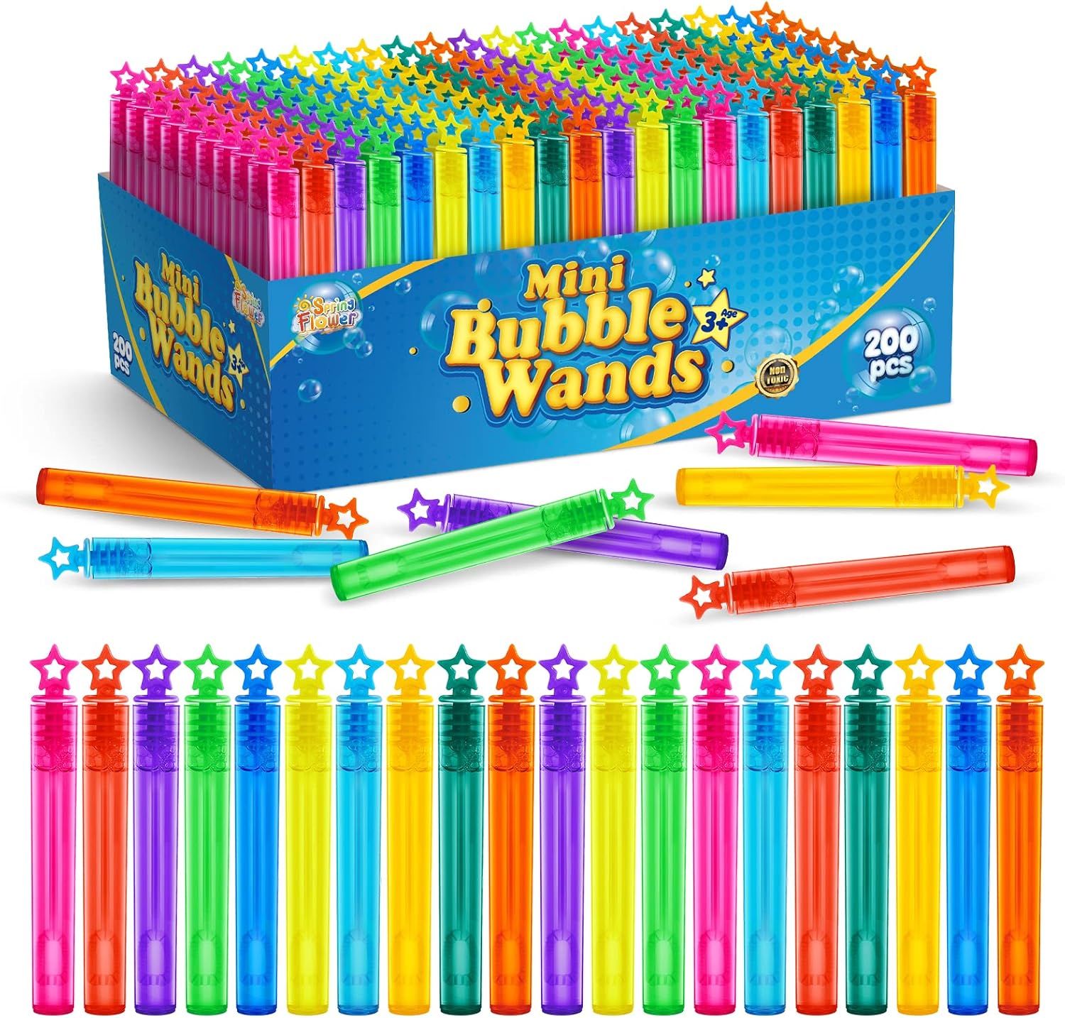 Detalle de SpringFlower 200-Piece Mini Bubble Wands Party Favor Assortment