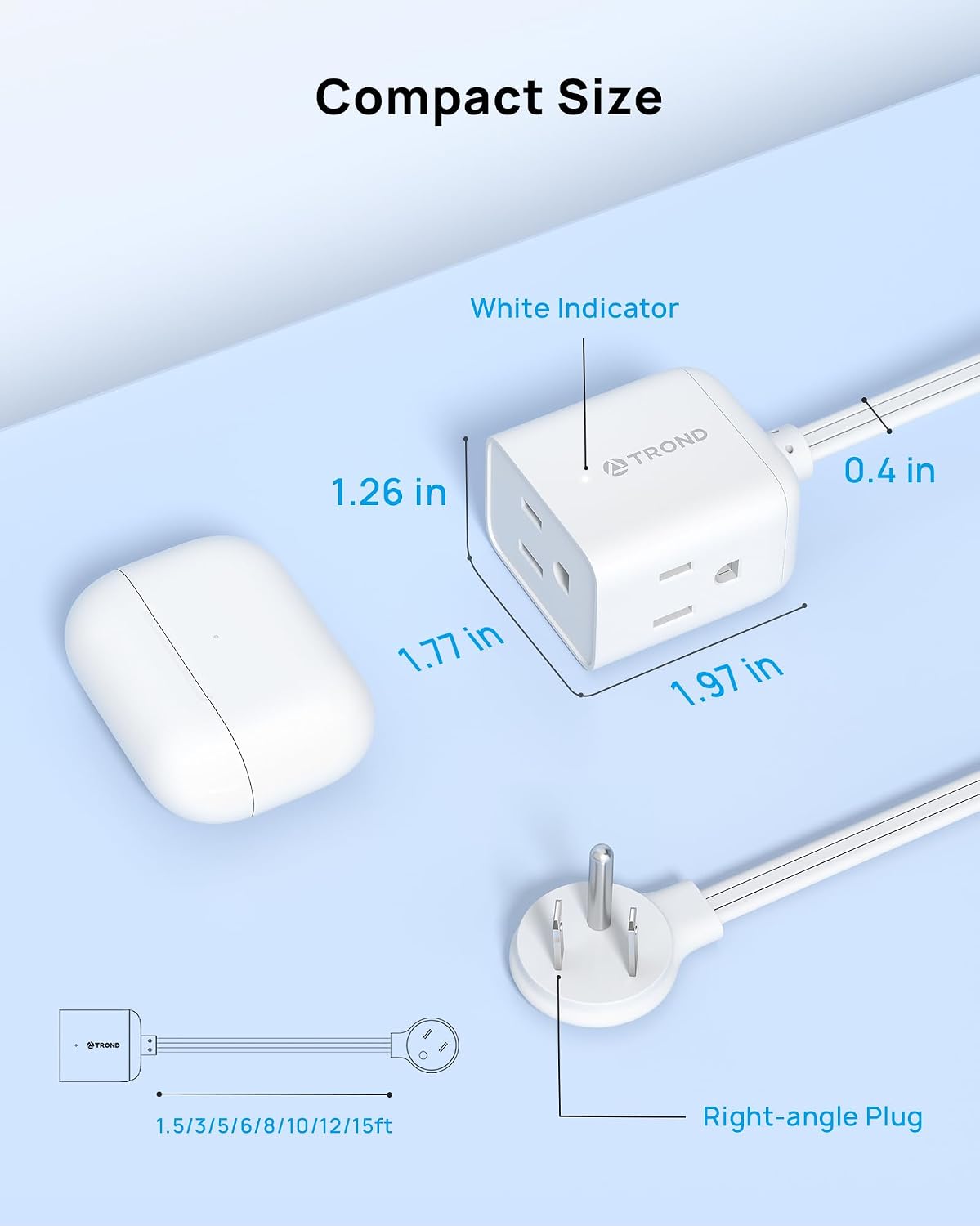 Thumbnail 6 de TROND 3-Outlet Extension Cord, 3 ft