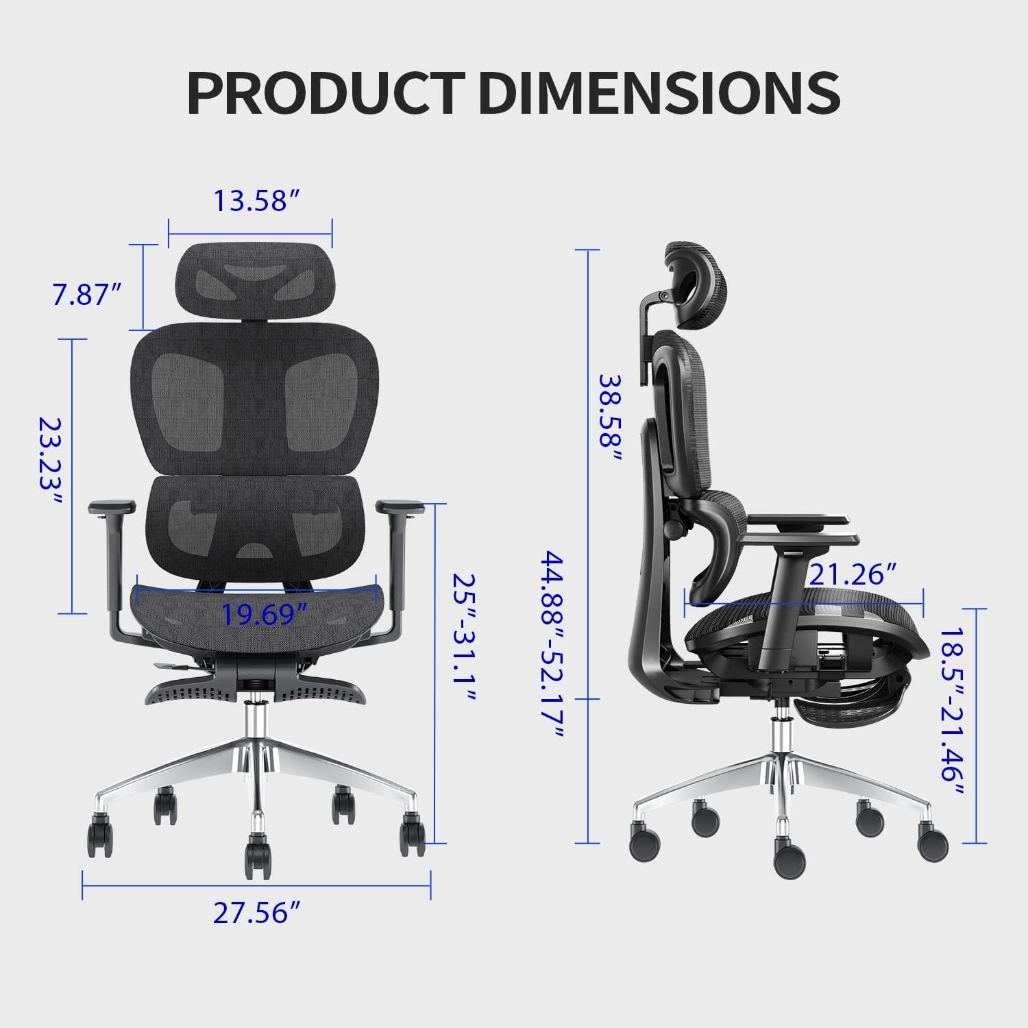 Detalle de PatioMage Ergonomic Office Chair 440 lb 💺