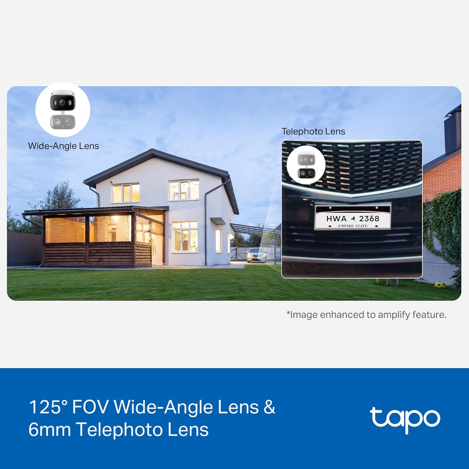 Thumbnail 2 de Tapo HybridCam Duo 3MP Dual-Lens Pan/Tilt security camera