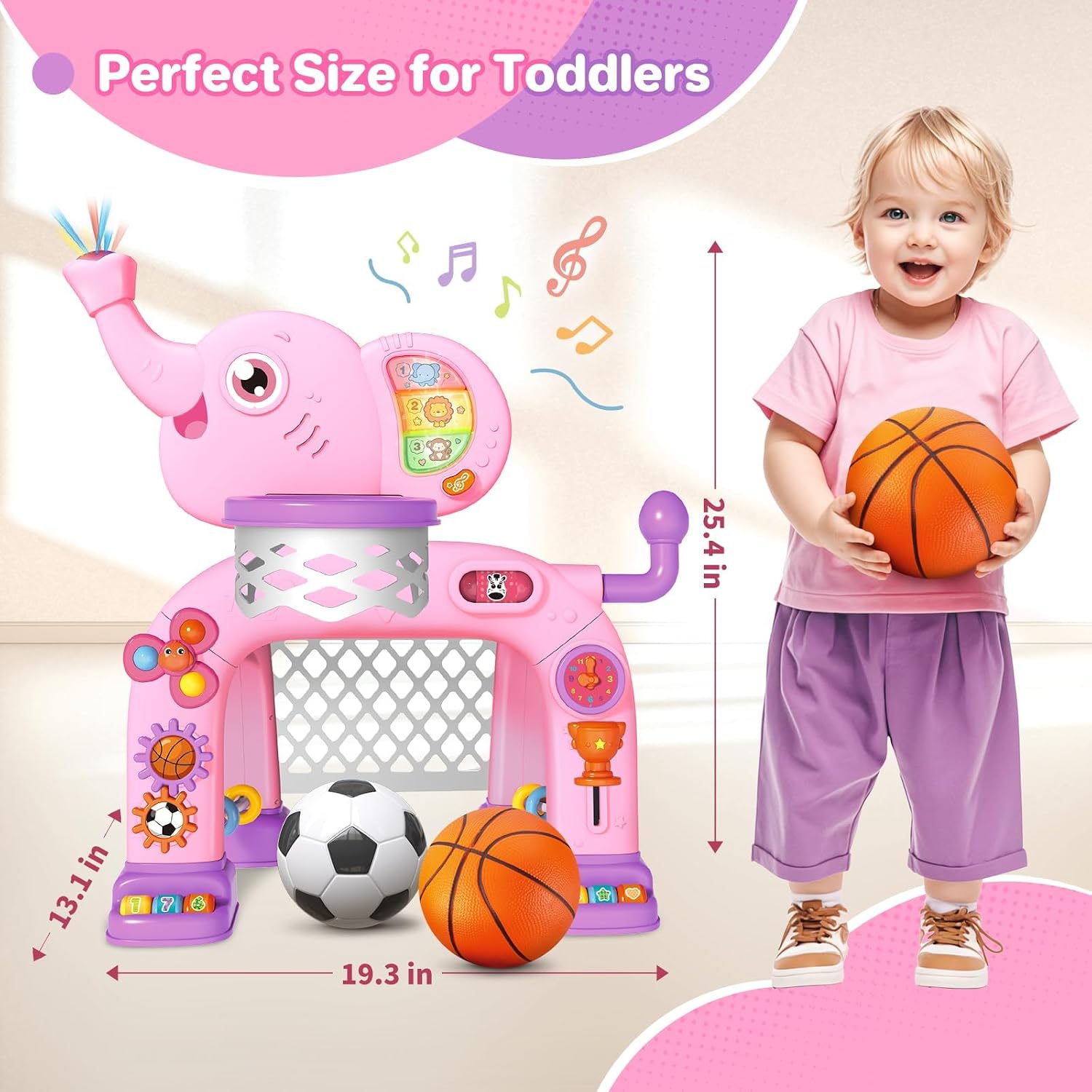 Detalle de Shemira 2-in-1 Toddler Sports Hoop Toy