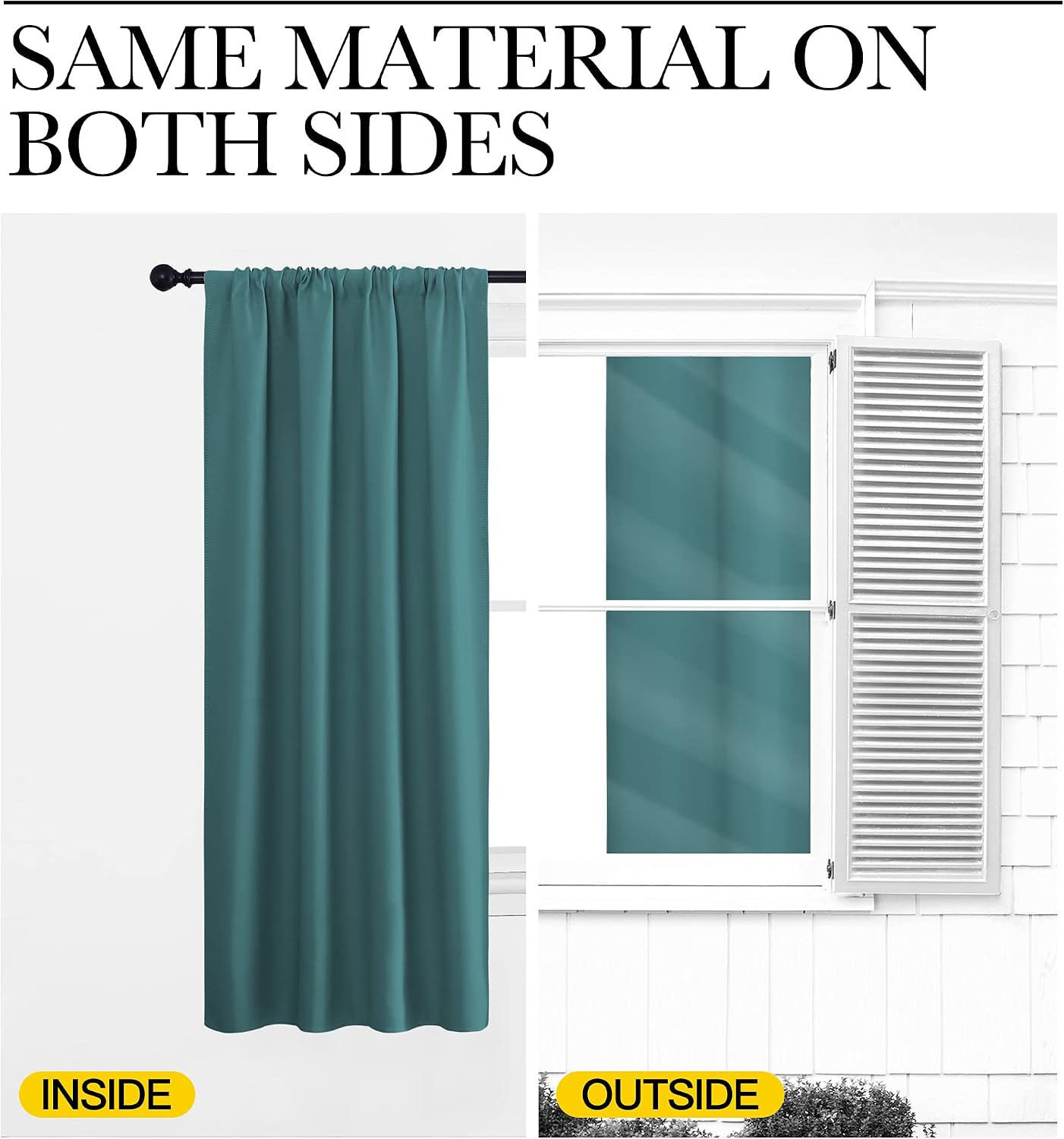 Thumbnail 5 de NICETOWN Blackout Curtain 42x84 Sea Teal 🪟