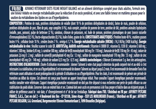 Thumbnail 4 de Advance Weight Balance Croquettes pour chats adultes — 1,5 kg, Affinity ADVANCE VETERINARY DIETS