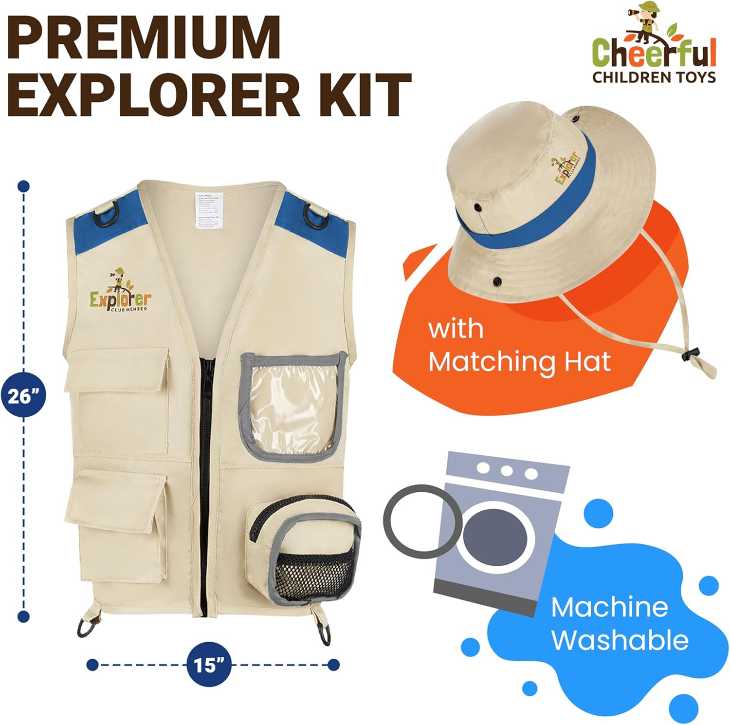 Thumbnail 6 de Premium Kids Explorer Kit with Sturdy Accessories (Blue) – 3-7 Years