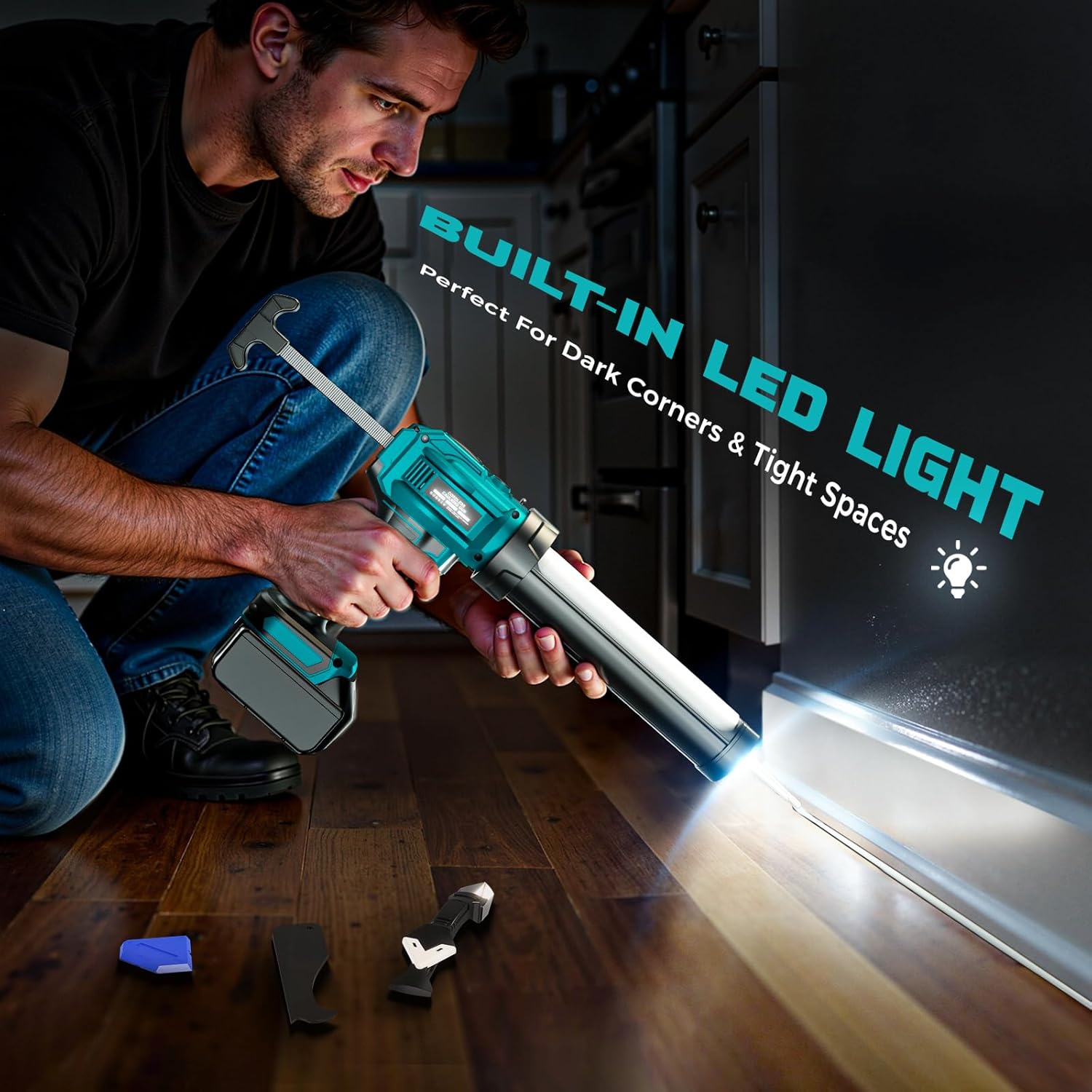 Thumbnail 5 de Ecarke Pistolet à Cartouche sans Fil 18V – compatible Makita, 6 vitesses, LED, sans batterie