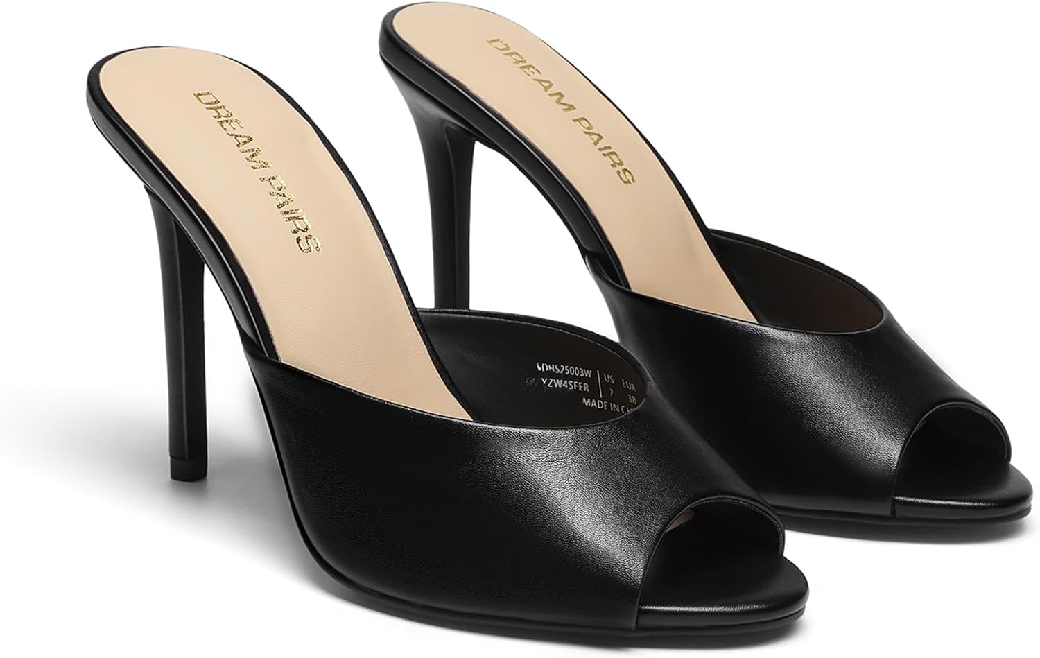 Thumbnail 6 de DREAM PAIRS Mule Heels for Women — 3.94-Inch Stiletto Open-Toe Mules