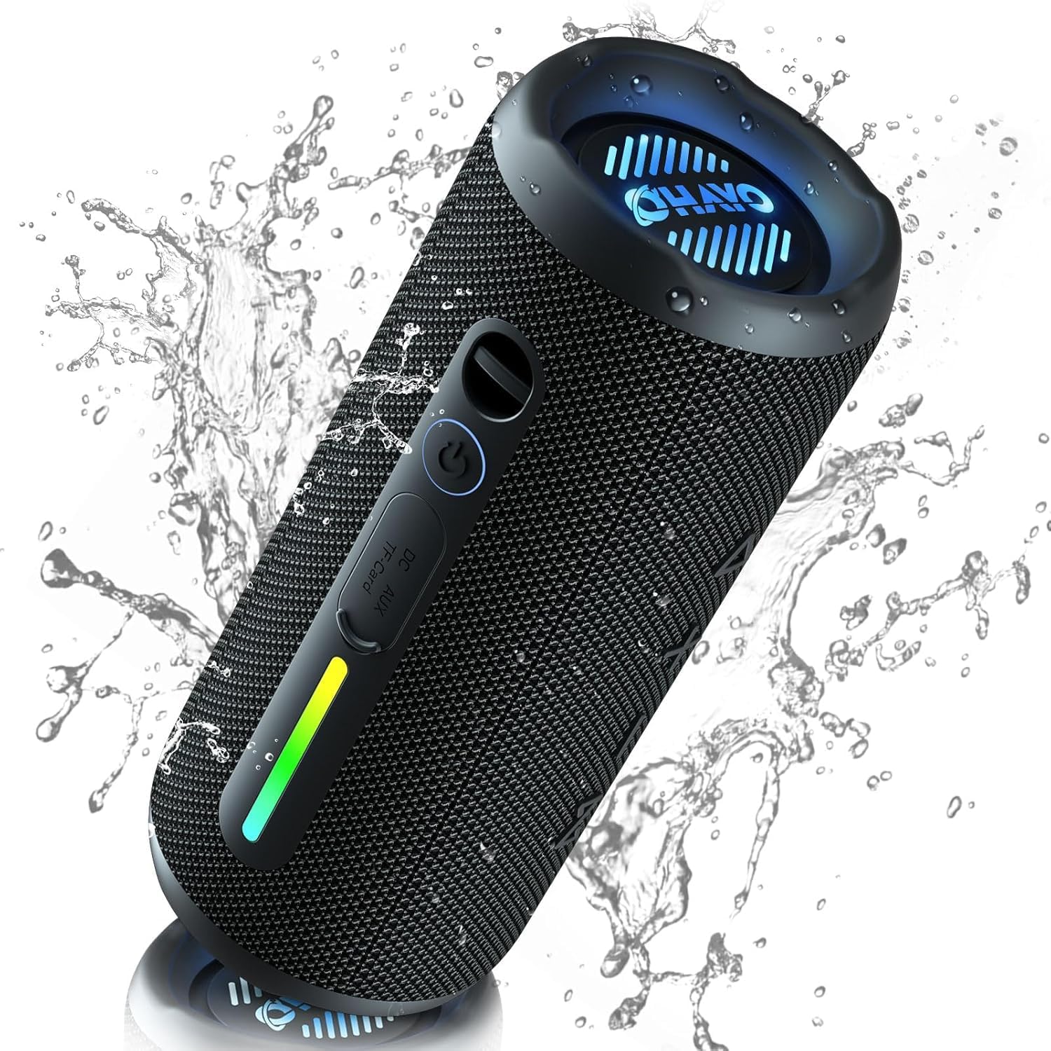 Detalle de OHAYO Cassa Bluetooth portatile 24W con Bluetooth 5.3, luci RGB e IPX7