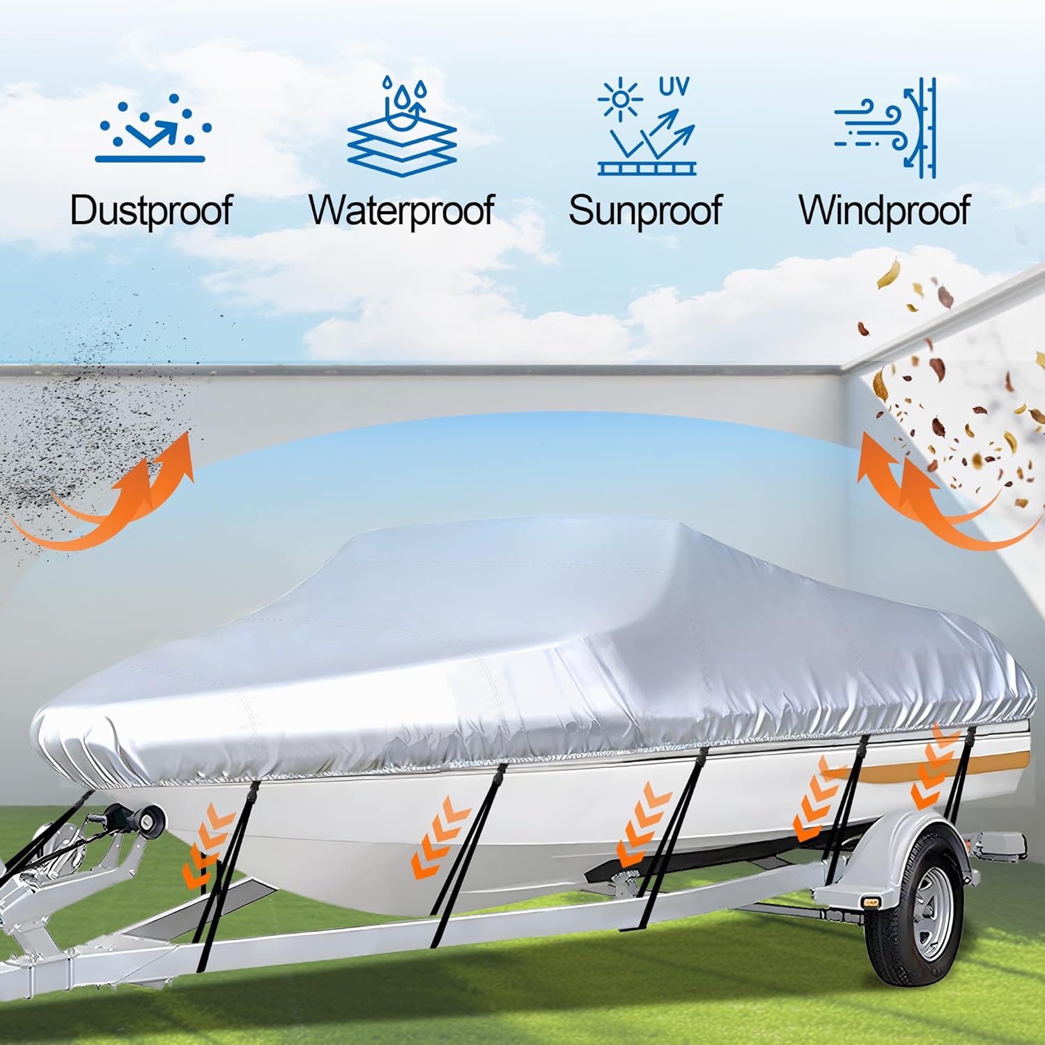 Thumbnail 6 de i COVER Trailerable Boat Cover 16-18.5 ft